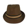 Privato QY05-MZ3-6-3 Ανδρικό Ψάθινο Καπέλο Καβουράκι Καφέ 7