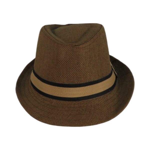 Privato QY05-MZ3-6-3 Ανδρικό Ψάθινο Καπέλο Καβουράκι Καφέ 4