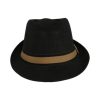 Privato QY05-MZ3-6-4 Ανδρικό Ψάθινο καπέλο Καβουράκι Μαύρο 7