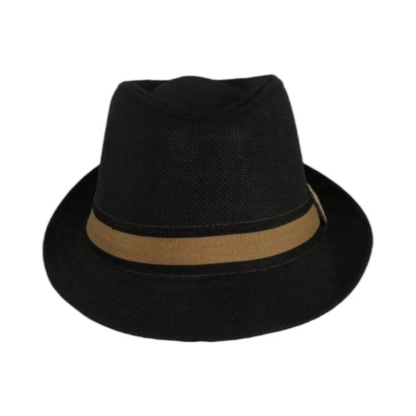 Privato QY05-MZ3-6-4 Ανδρικό Ψάθινο καπέλο Καβουράκι Μαύρο 4