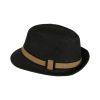 Privato QY05-MZ3-6-4 Ανδρικό Ψάθινο καπέλο Καβουράκι Μαύρο 8