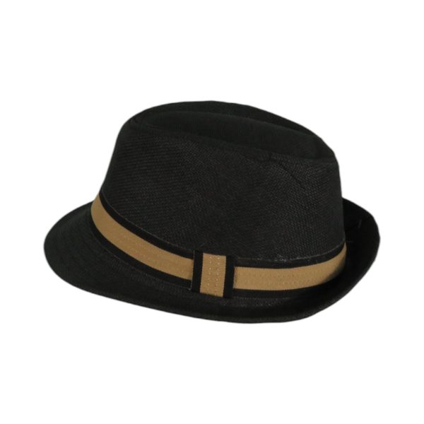 Privato QY05-MZ3-6-4 Ανδρικό Ψάθινο καπέλο Καβουράκι Μαύρο 5