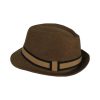 Privato QY05-MZ3-6-3 Ανδρικό Ψάθινο Καπέλο Καβουράκι Καφέ 8