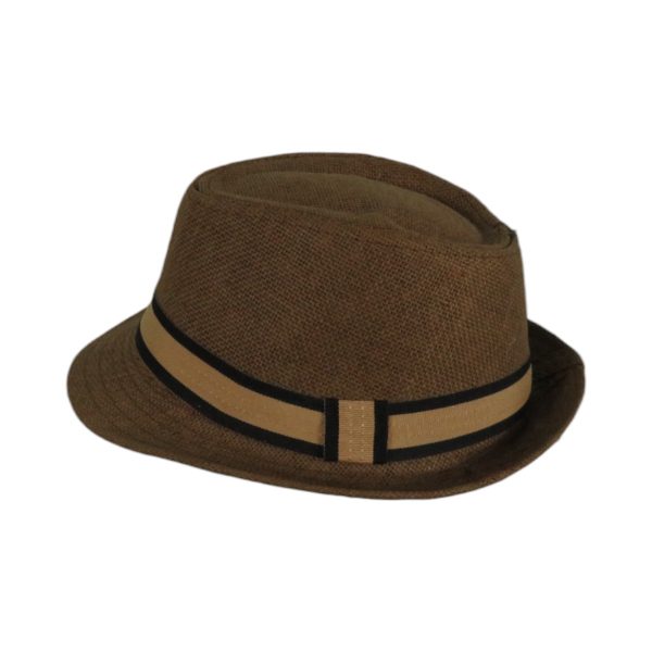 Privato QY05-MZ3-6-3 Ανδρικό Ψάθινο Καπέλο Καβουράκι Καφέ 5