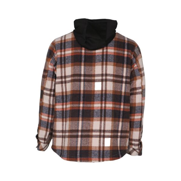 Overshirt της New Mentality YLC -720-3 καρό Με Γούνα Κάμελ 6