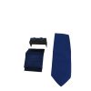 PRIVATO 194-Σ Σετ Ανδρική Μεταξωτή Γραβάτα Με Μαντίλι Και Μανικετόκουμπα Μπλε Ρουά 9