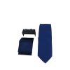 PRIVATO 194-Σ Σετ Ανδρική Μεταξωτή Γραβάτα Με Μαντίλι Και Μανικετόκουμπα Μπλε Ρουά 8