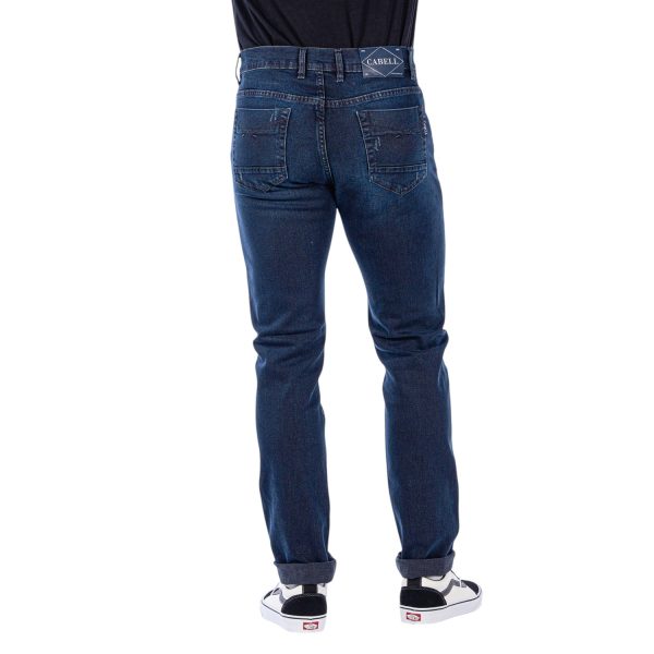 Cabell Jeans 331-D-1331-D Ανδρικό Ελαστικό Παντελόνι Τζίν Σε Ίσια Γραμμή Μπλέ Σκούρο 8