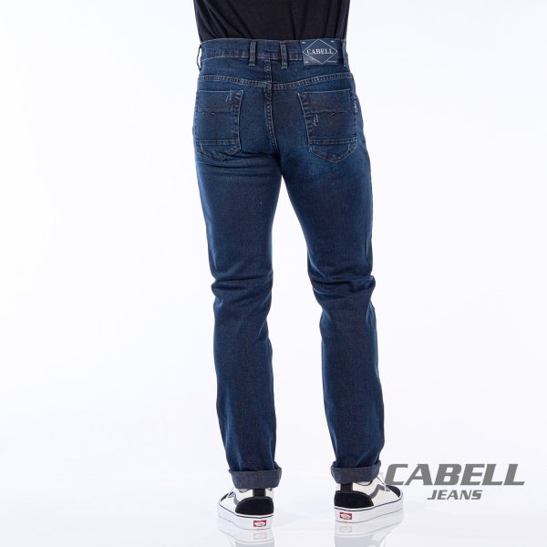 Cabell Jeans 331-D-1331-D Ανδρικό Ελαστικό Παντελόνι Τζίν Σε Ίσια Γραμμή Μπλέ Σκούρο 5